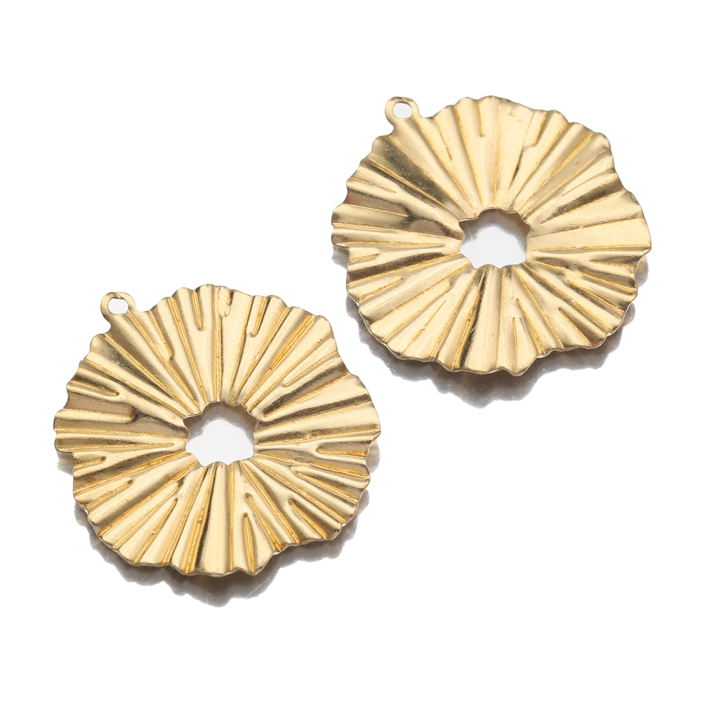 Vintage Jewelry Collection - 20ชิ้น/ล็อตทองเหลือง Sun ดอกไม้ Drop ต่างหูจี้ Diy