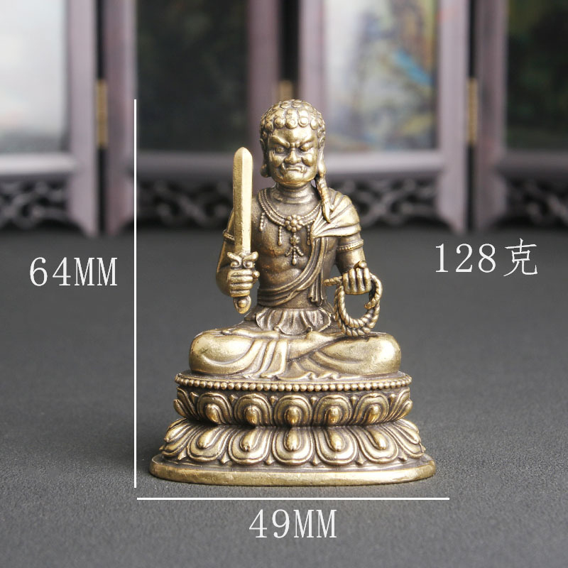 Vintage Collectible Ornaments - พระพุทธรูปฟูโด มิยู วินเทจ ทำจากทองเหลือง ของตกแต่งโต๊ะทำงาน งานประติมากรรม