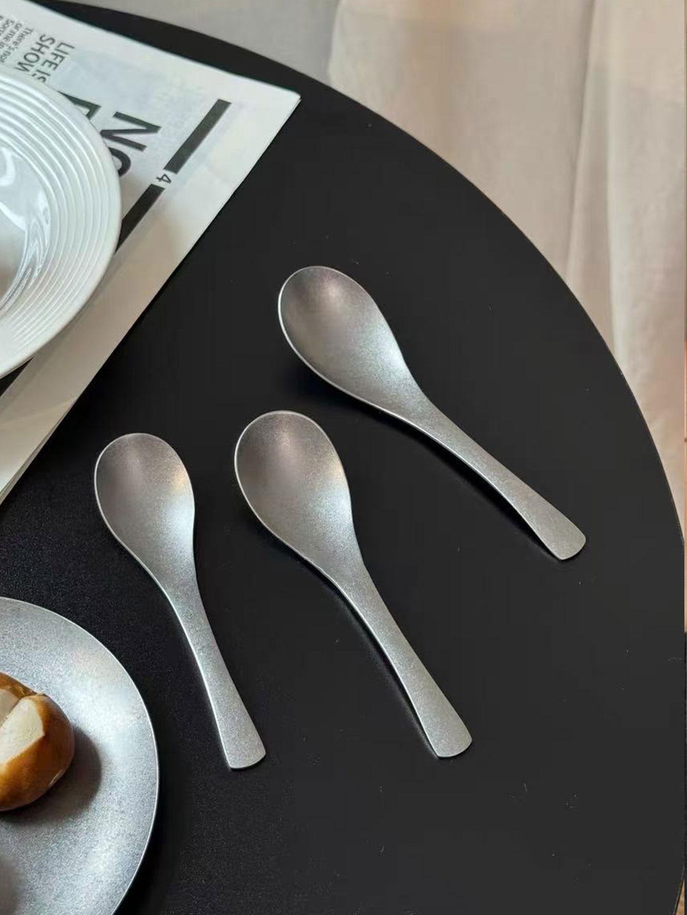 Vintage Collectible Spoons - ชุดช้อนสไตล์วินเทจ, ช้อนสแตนเลส 304, ช้อนสำหรับเด็ก, ช้อนมีคุณค่าทางสุนทรียศาสตร์สูง, ช้อนเล็ก,