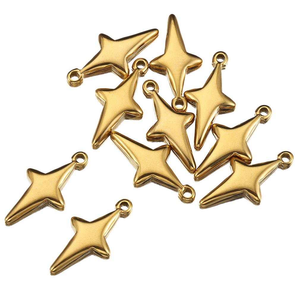 Vintage Jewelry Collection - 5 ชิ้นสแตนเลสสตีล Vintage Star Meteor จี้สําหรับ