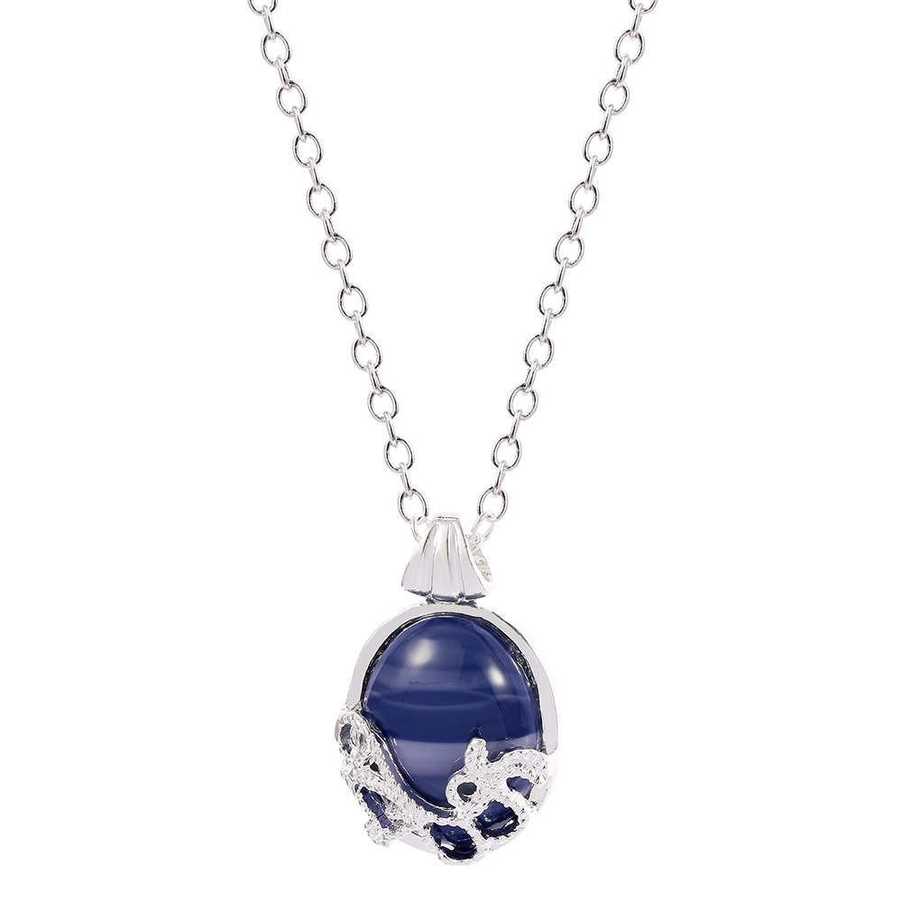 Vintage Jewelry Collection - สร้อยคอแฟชั่นสไตล์วินเทจจากภาพยนตร์ The Vampire Diaries ประดับด้วยหินสีน้ำเงินแบบ Katherine