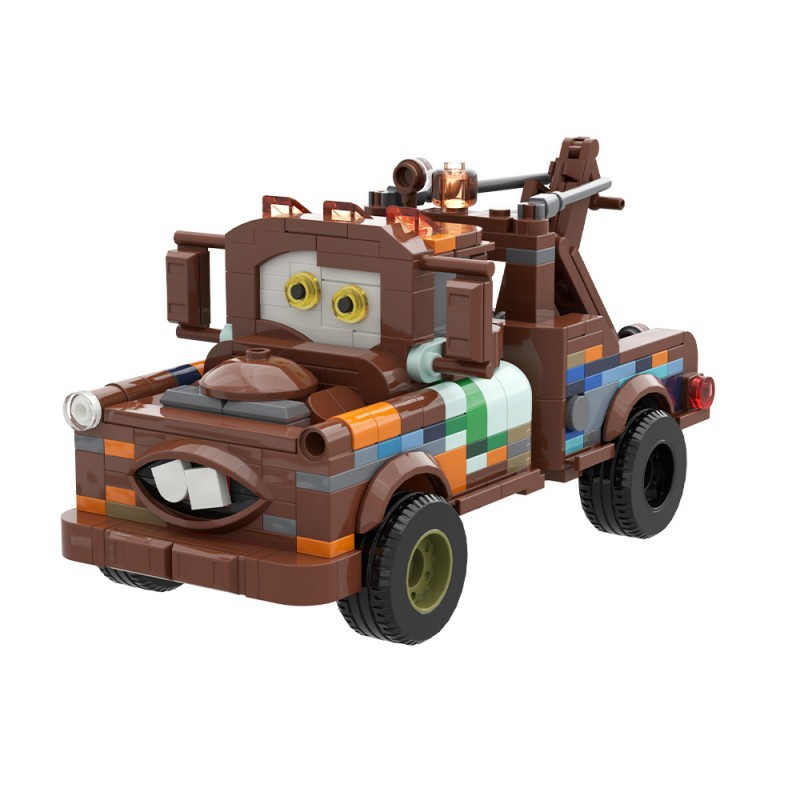 Vintage Toys Collector - รถลากการ์ตูนวินเทจ MOC โมเดลรถยกแบบประกอบเอง ของเล่น DIY พร้อมหน้าตัวการ์ตูนน่ารัก