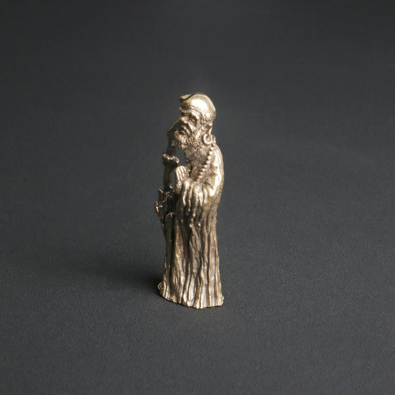 รูปปั้นพระเซนโบราณทำจากทองเหลื - Vintage Collectible Ornaments บทวิจารณ์และราคา