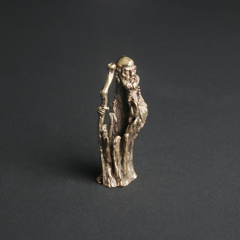 รูปปั้นพระเซนโบราณทำจากทองเหลื - Vintage Collectible Ornaments บทวิจารณ์และราคา