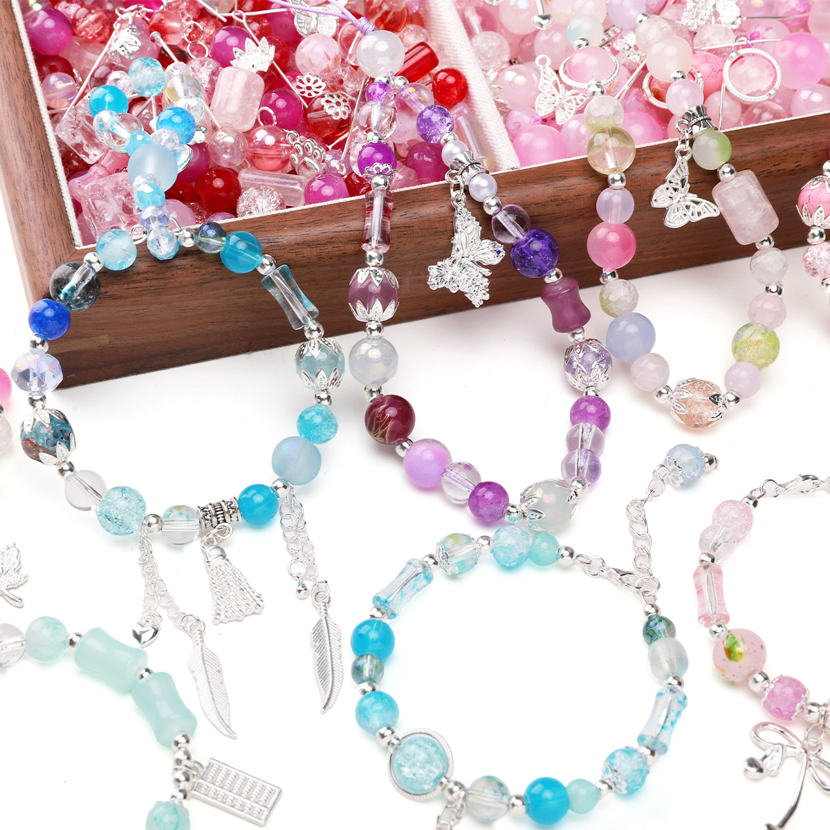ลูกปัดแก้วผสม 50 กรัม/ถุง จี้ส - Vintage Jewelry Collection บทวิจารณ์และราคา