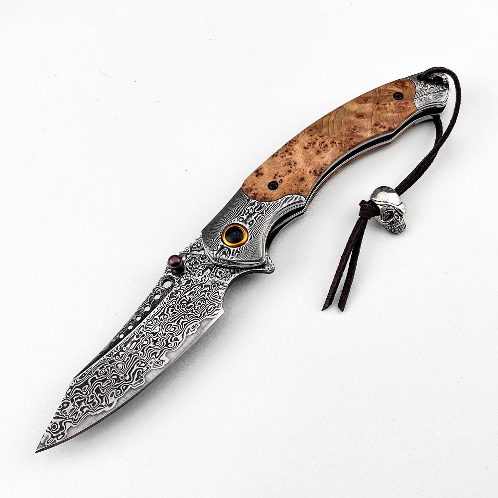 มีดพับลายดามัสกัส ความแข็งสูง  - Vintage Collectible Knives บทวิจารณ์และราคา