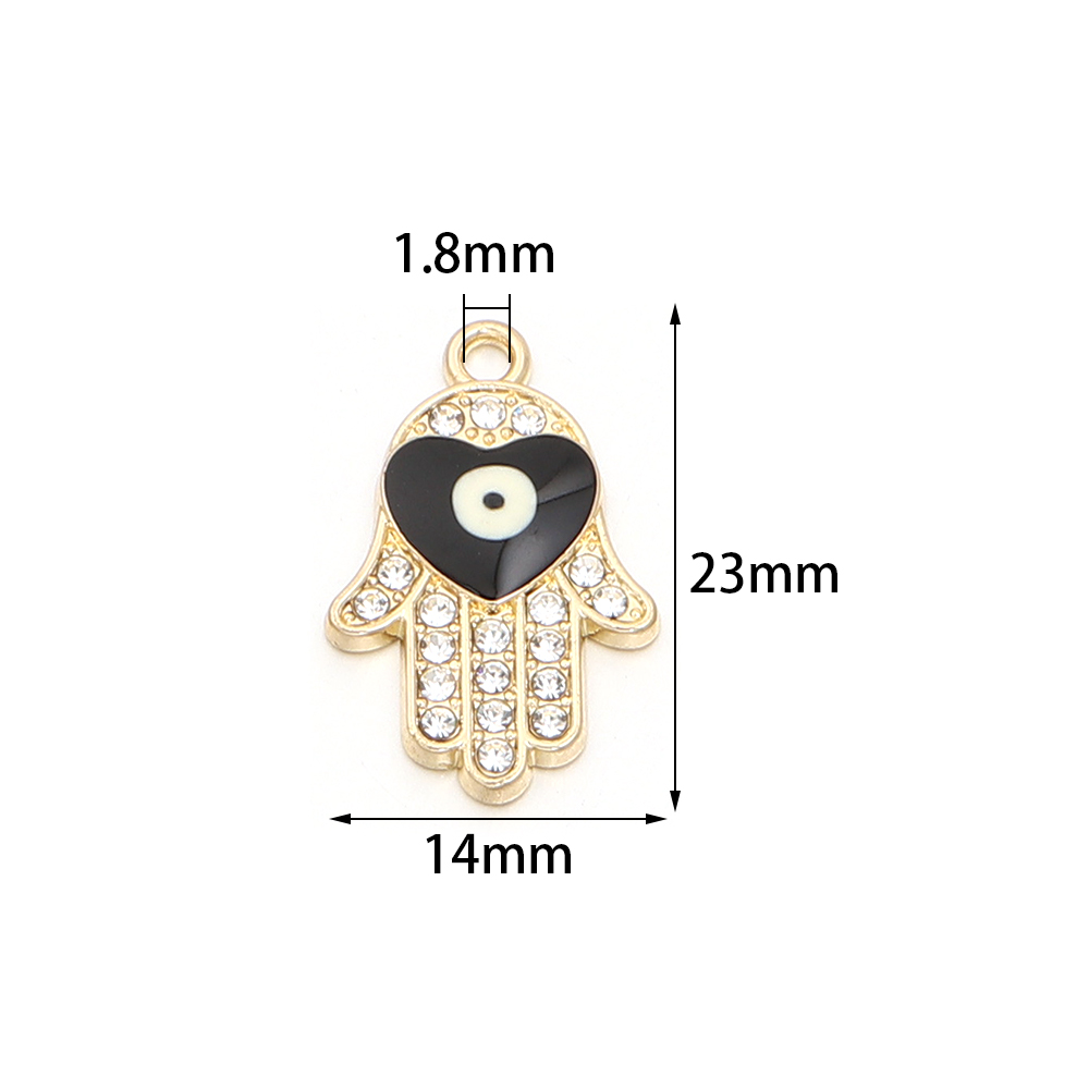 10 ชิ้น/ล็อต จี้รูปมือพร้อมตาค - Vintage Jewelry Collection บทวิจารณ์และราคา