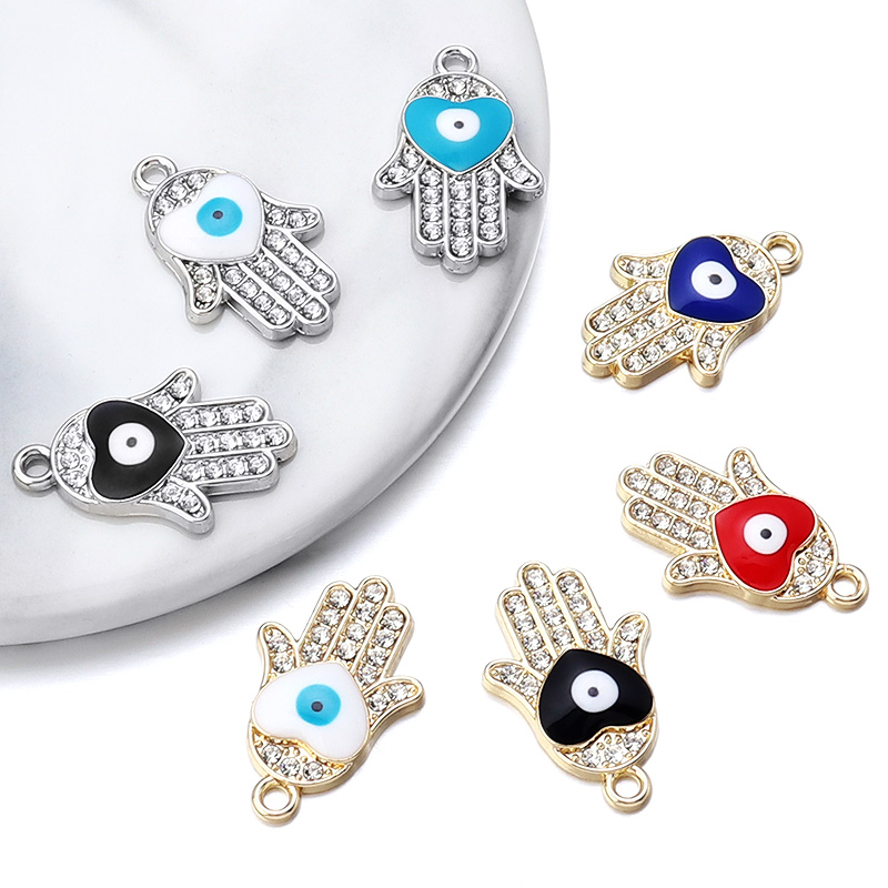 10 ชิ้น/ล็อต จี้รูปมือพร้อมตาค - Vintage Jewelry Collection บทวิจารณ์และราคา