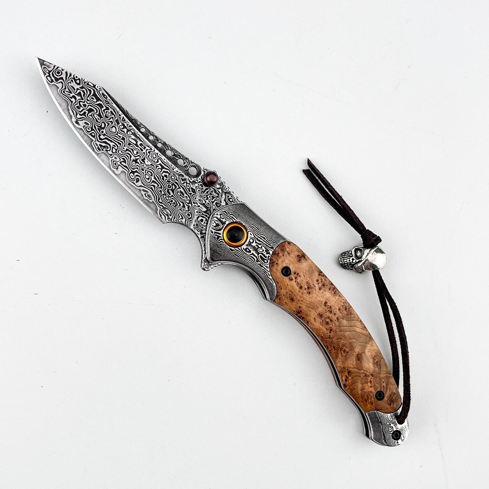มีดพับลายดามัสกัสความแข็งสูง ม - Vintage Collectible Knives บทวิจารณ์และราคา