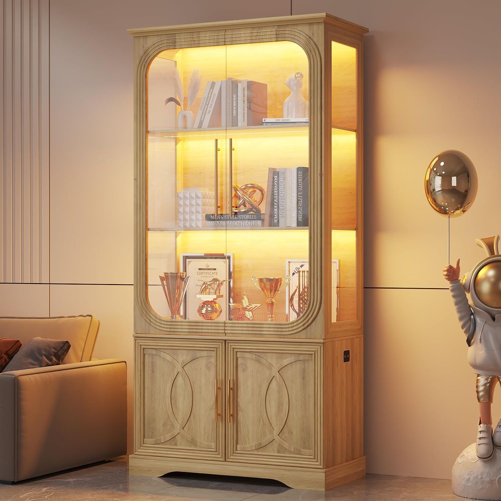 ตู้โชว์กระจกพร้อมชั้นวางของ ตู - Collectible & Vintage Dolls For Wedding บทวิจารณ์และราคา