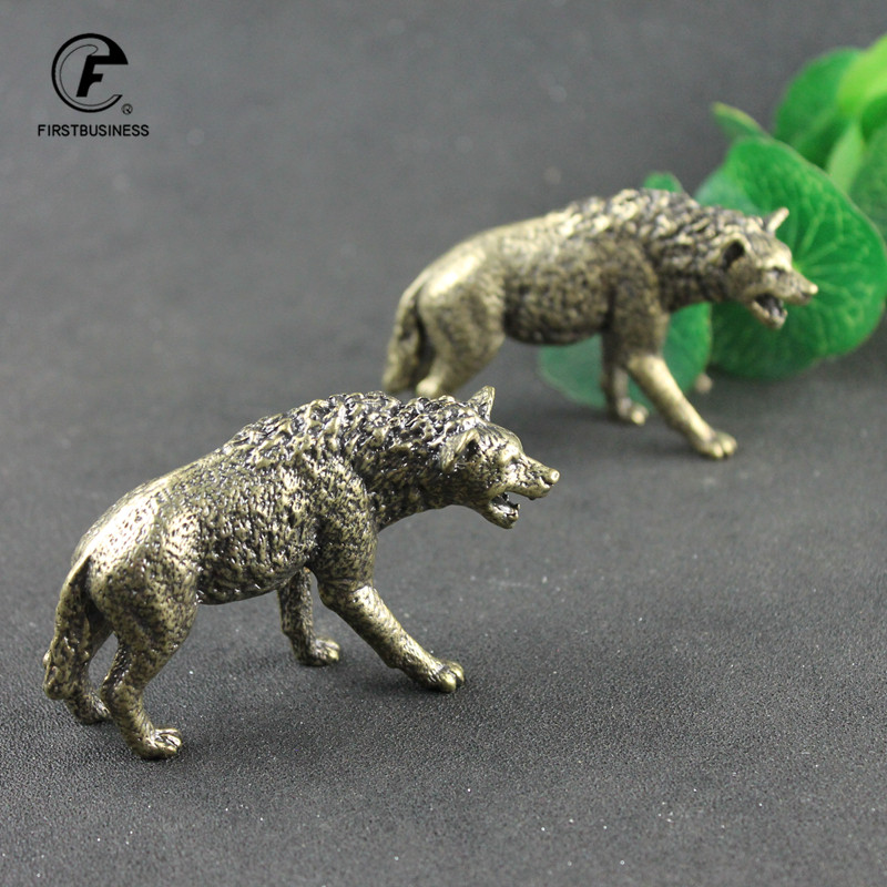 ทองเหลือง Hyena Figurine Minia - Vintage Collectible Ornaments บทวิจารณ์และราคา