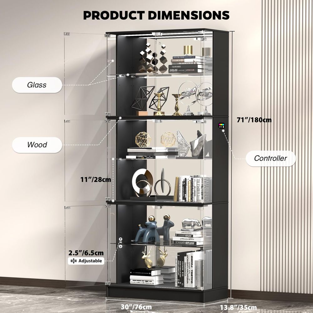 ตู้โชว์กระจก 6 ชั้น สูง 71 นิ้ - Collectible & Vintage Dolls For Wedding บทวิจารณ์และราคา