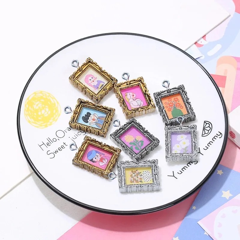 จี้รูปกรอบรูปเรซิ่นวินเทจแบบแบ - Vintage Jewelry Collection บทวิจารณ์และราคา