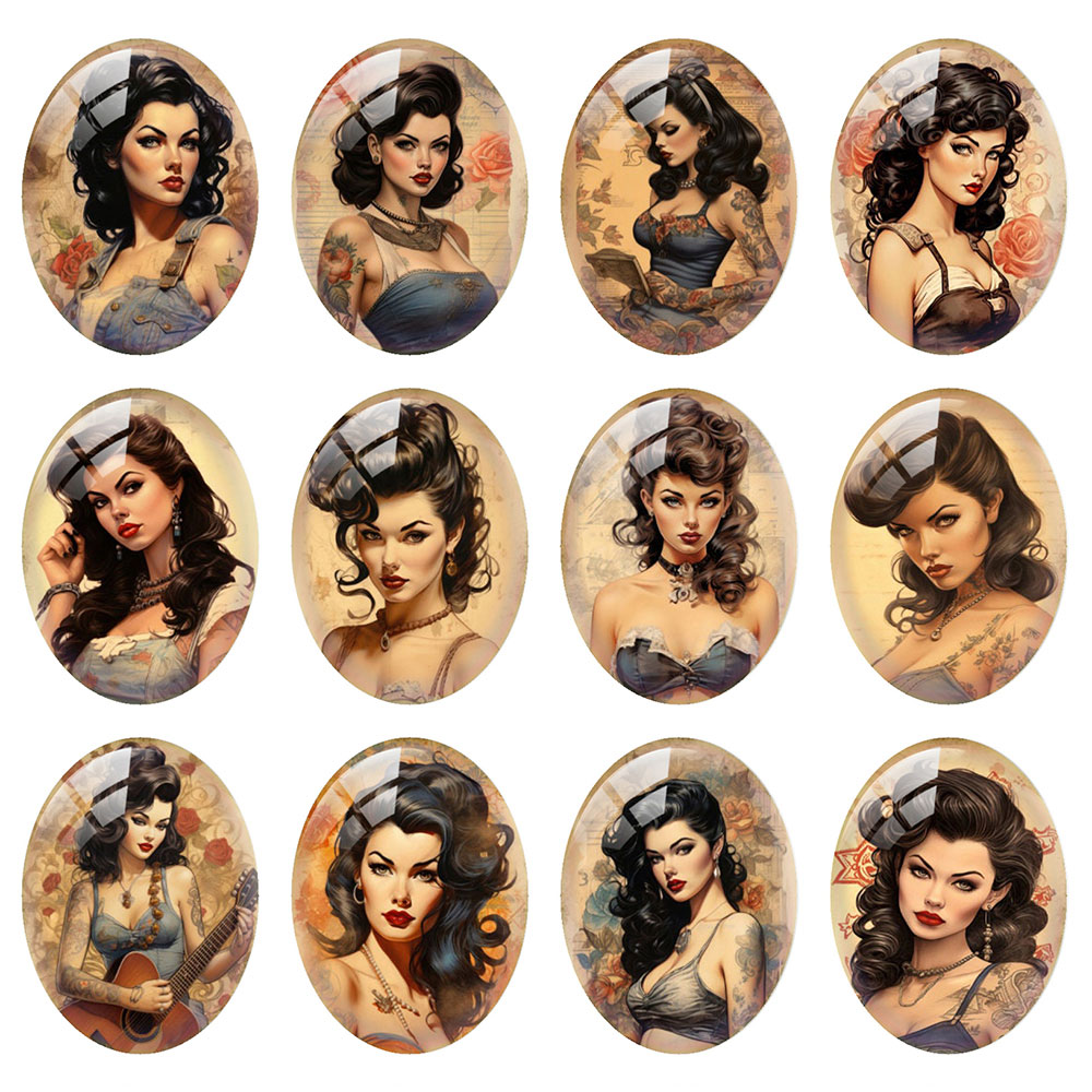 คาโบชองแก้วรูปทรงกลม/วงรี/สี่เ - Vintage Jewelry Collection บทวิจารณ์และราคา