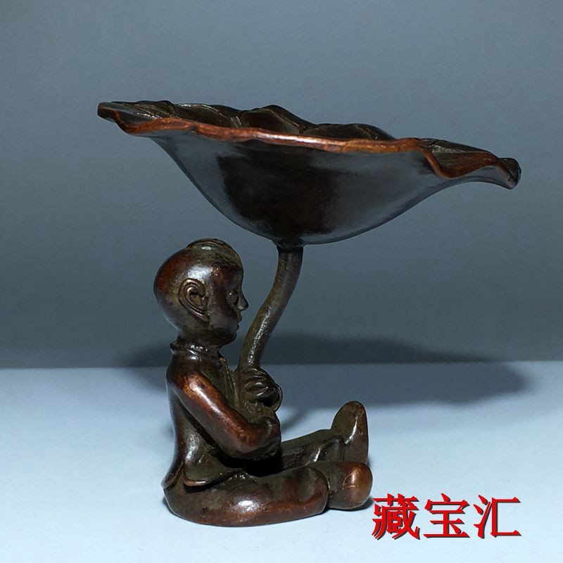 รูปปั้นทองสัมฤทธิ์ใบบัวโบราณสไ - Vintage And Collectible Items บทวิจารณ์และราคา