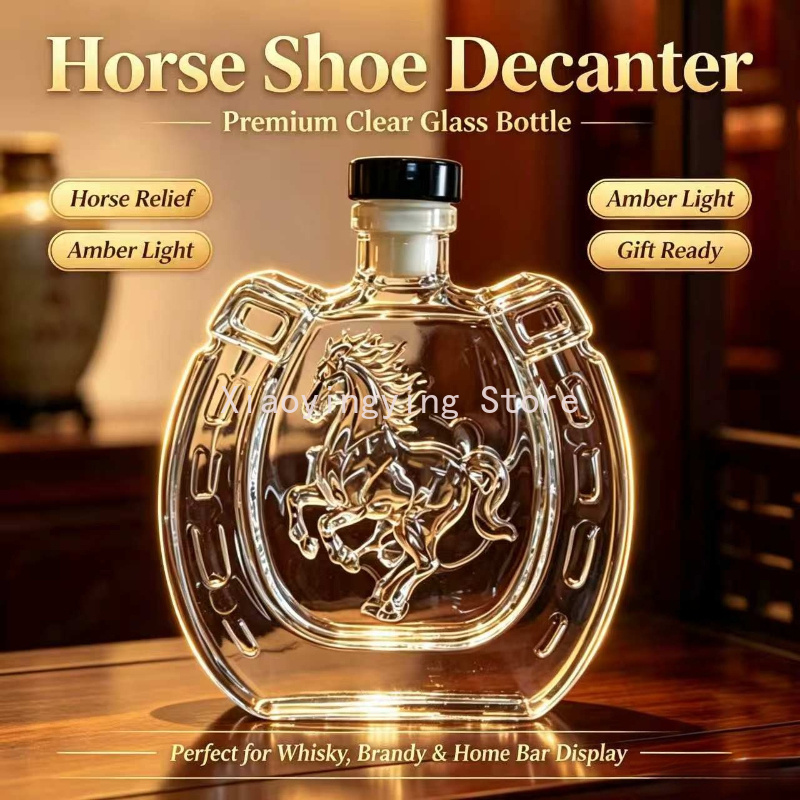 ขวดเหล้าแก้วลายนูนรูปม้าทรงเกื - Vintage Collectible Liquor Bottles บทวิจารณ์และราคา