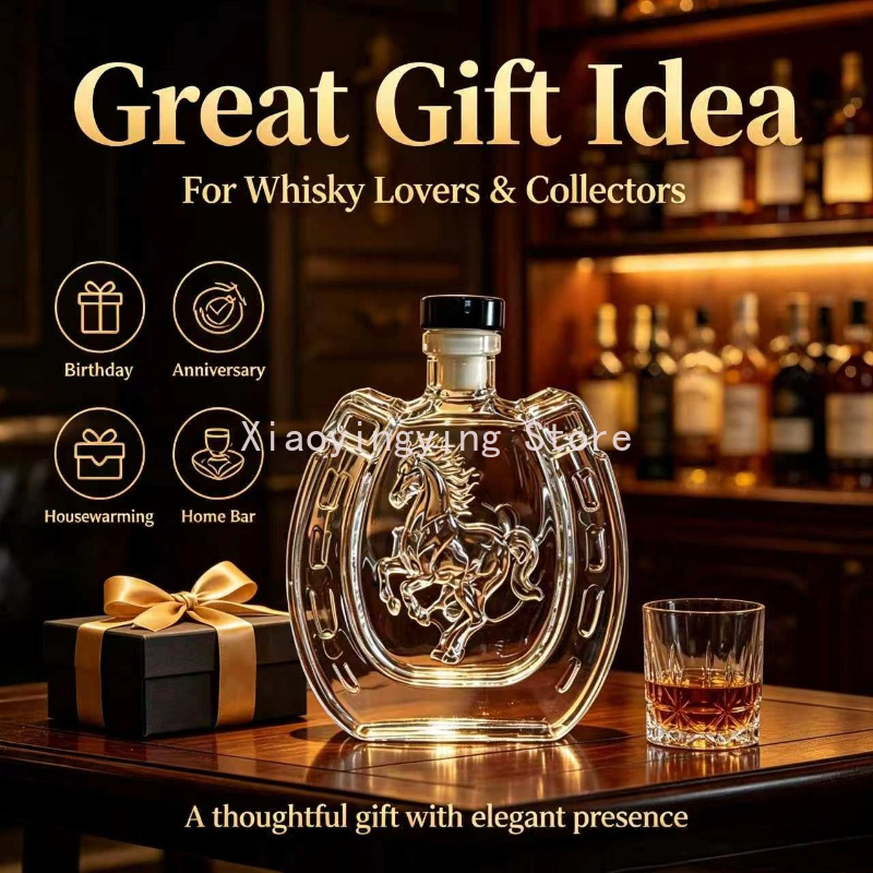 ขวดเหล้าแก้วลายนูนรูปม้าทรงเกื - Vintage Collectible Liquor Bottles บทวิจารณ์และราคา