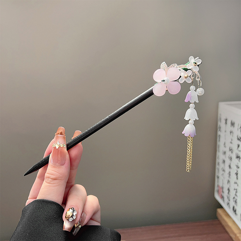 กิ๊บติดผมพู่ห้อยแบบคลาสสิก สีด - Vintage Jewelry Collection บทวิจารณ์และราคา