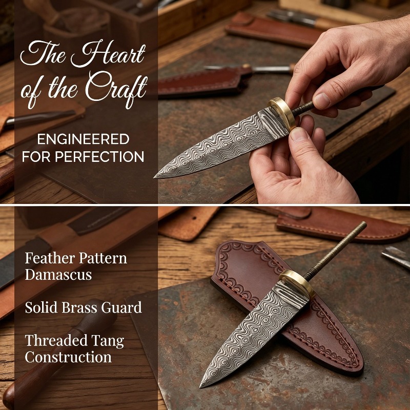มีดชาเหล็กดามัสกัสแบบวินเทจ งา - Vintage Collectible Knives บทวิจารณ์และราคา