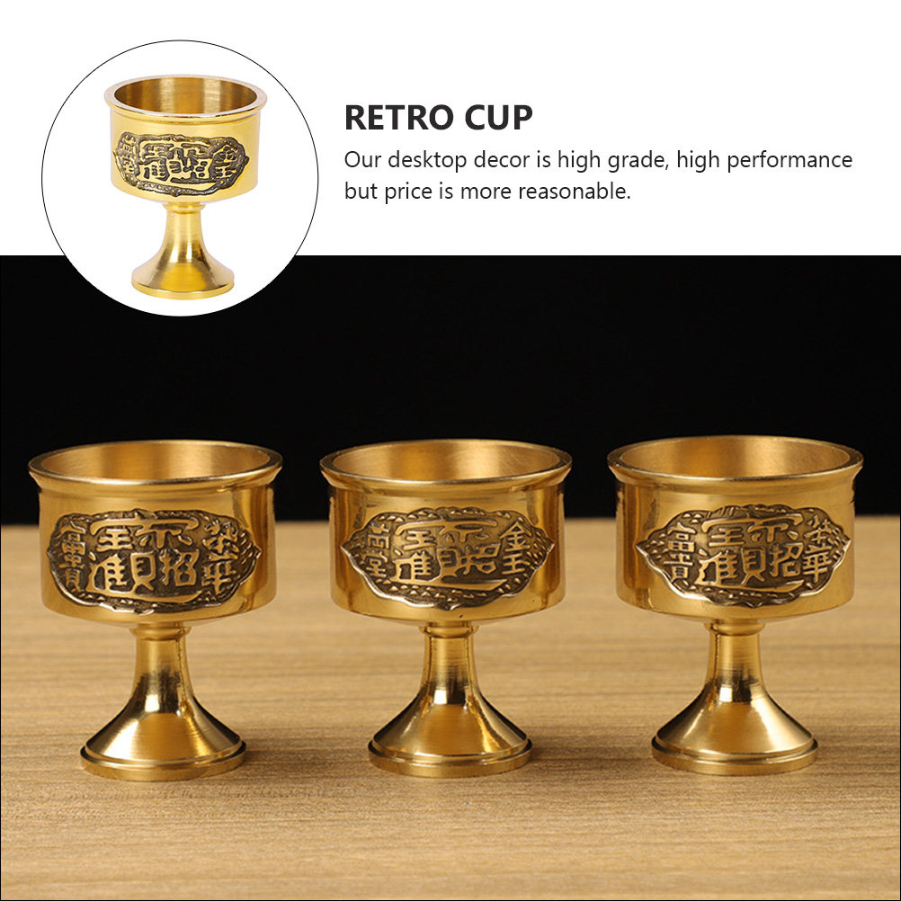 แก้วไวน์ทองแดงแท้ 1 ชิ้น สไตล์ - Vintage Collectible Ornaments บทวิจารณ์และราคา