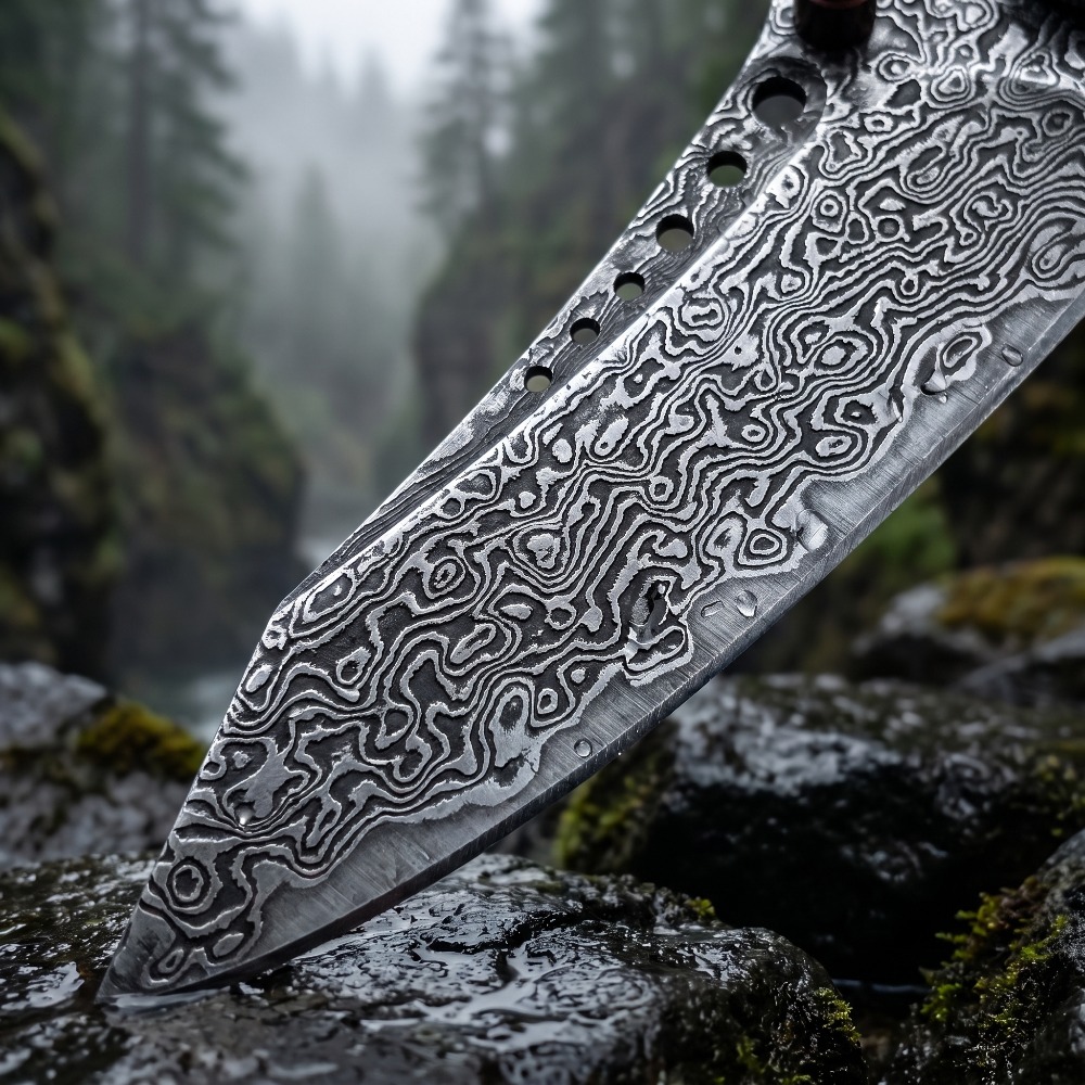 มีดพับลายดามัสกัส ความแข็งสูง  - Vintage Collectible Knives บทวิจารณ์และราคา