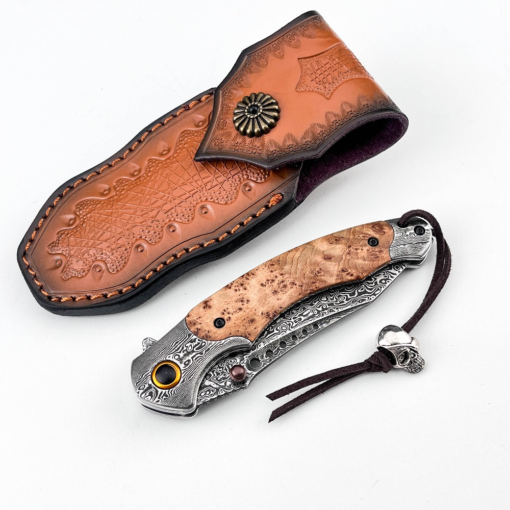 มีดพับลายดามัสกัส ความแข็งสูง  - Vintage Collectible Knives บทวิจารณ์และราคา