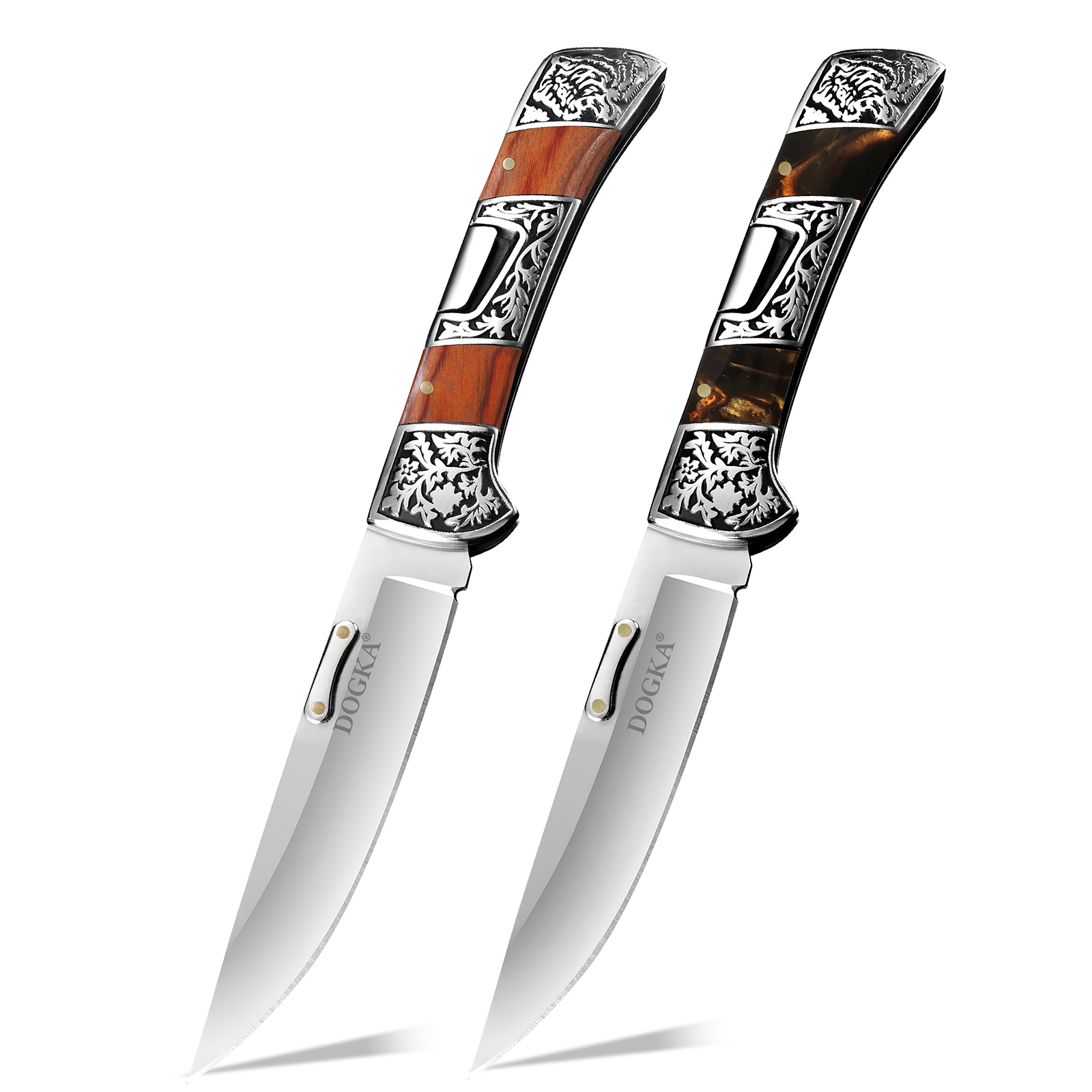 มีดพับลายสลักวินเทจ ด้ามโลหะแก - Vintage Collectible Knives บทวิจารณ์และราคา
