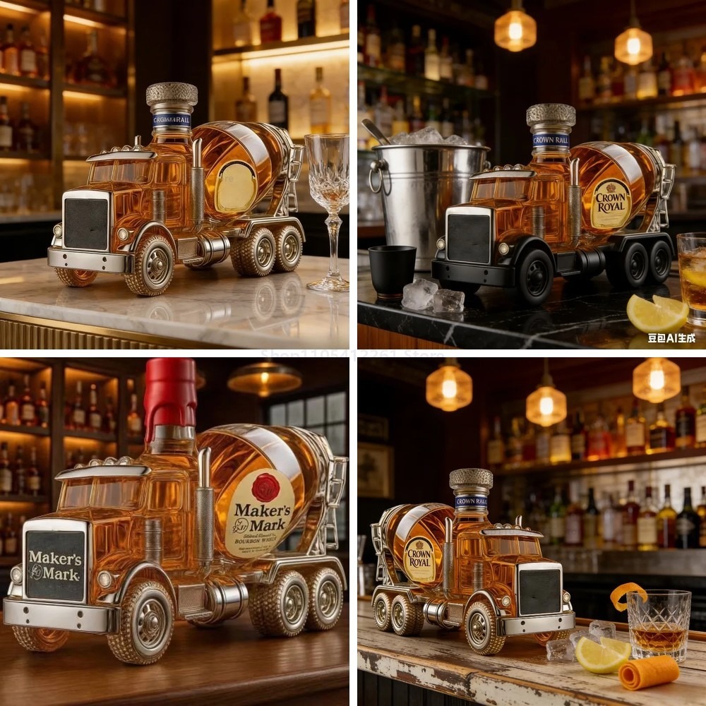 ชุดขวดเหล้าวิสกี้แก้วทรงรถบรรท - Vintage Collectible Liquor Bottles บทวิจารณ์และราคา